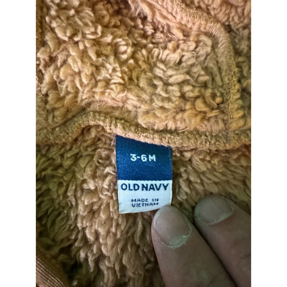 Old Navy Infant Bear Sherpa Fleece Bodysuit 3-6M - Picture 4 of 5